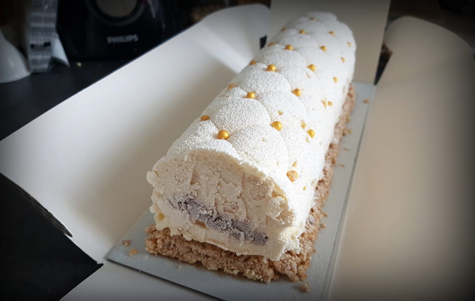 Bûche de Noël vanille-chocolat et noix caramélisées – Roule Tambouille !