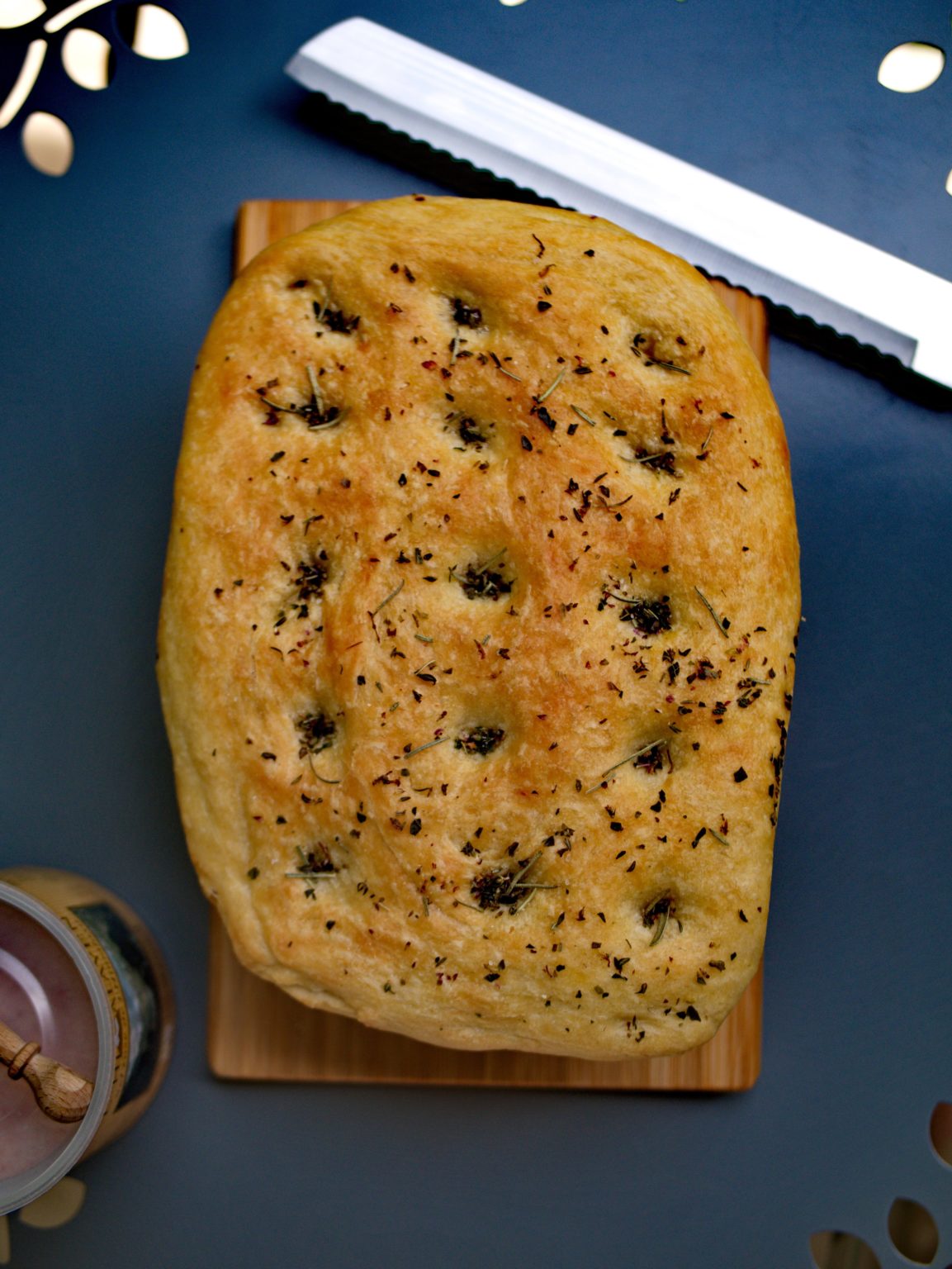 Focaccia aux herbes de Provence Roule Tambouille